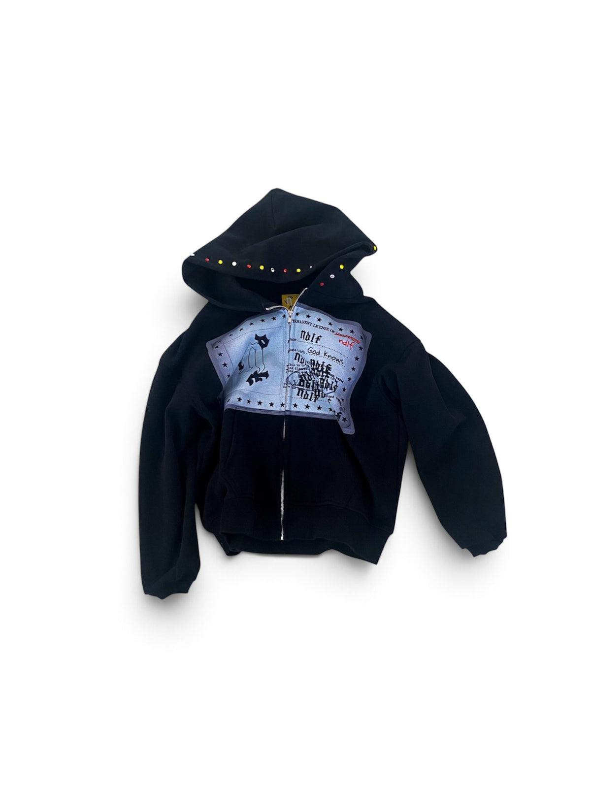 Black 'Identity' Zip Up