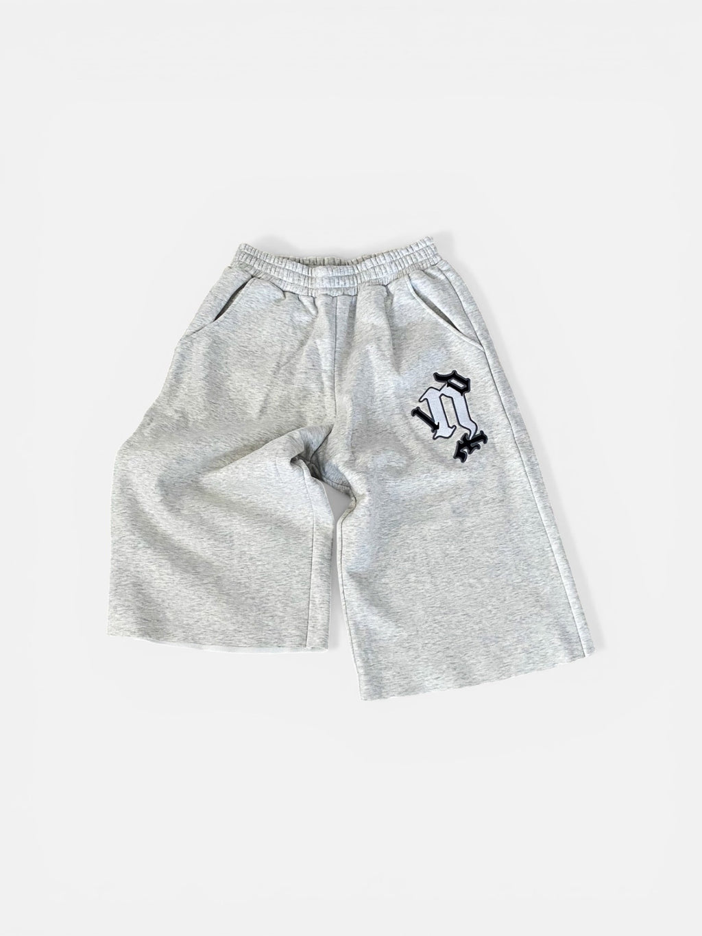 Grey 'Logo' 3/4 Shorts