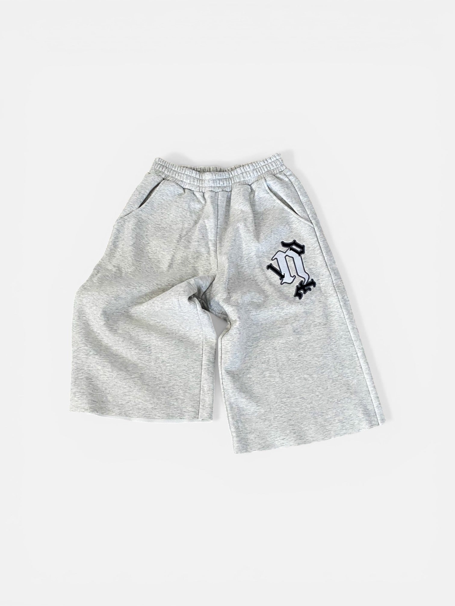 Grey 'Logo' 3/4 Shorts