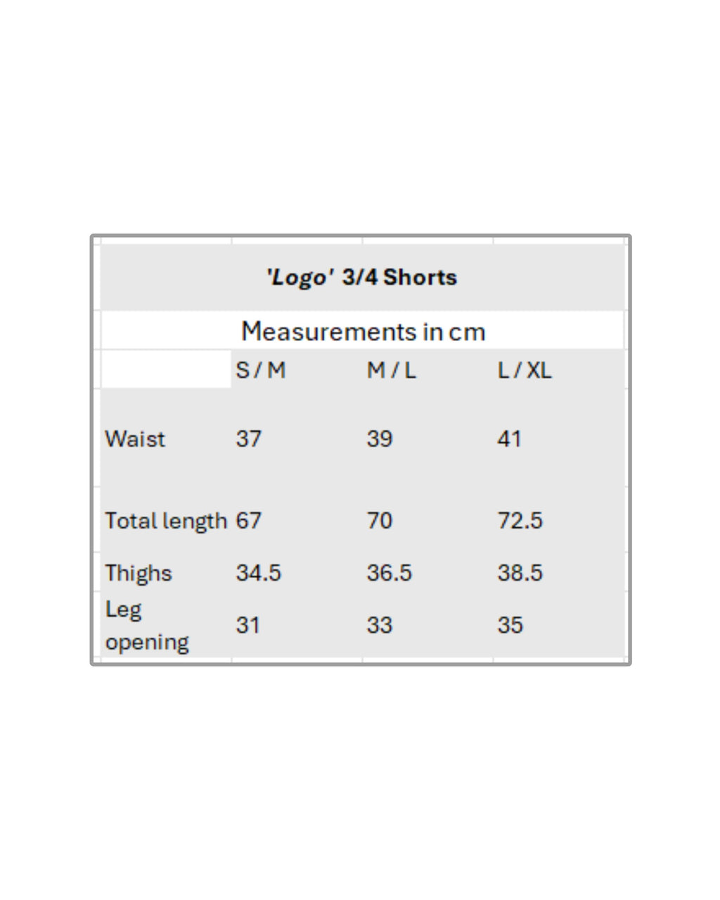 Grey 'Logo' 3/4 Shorts
