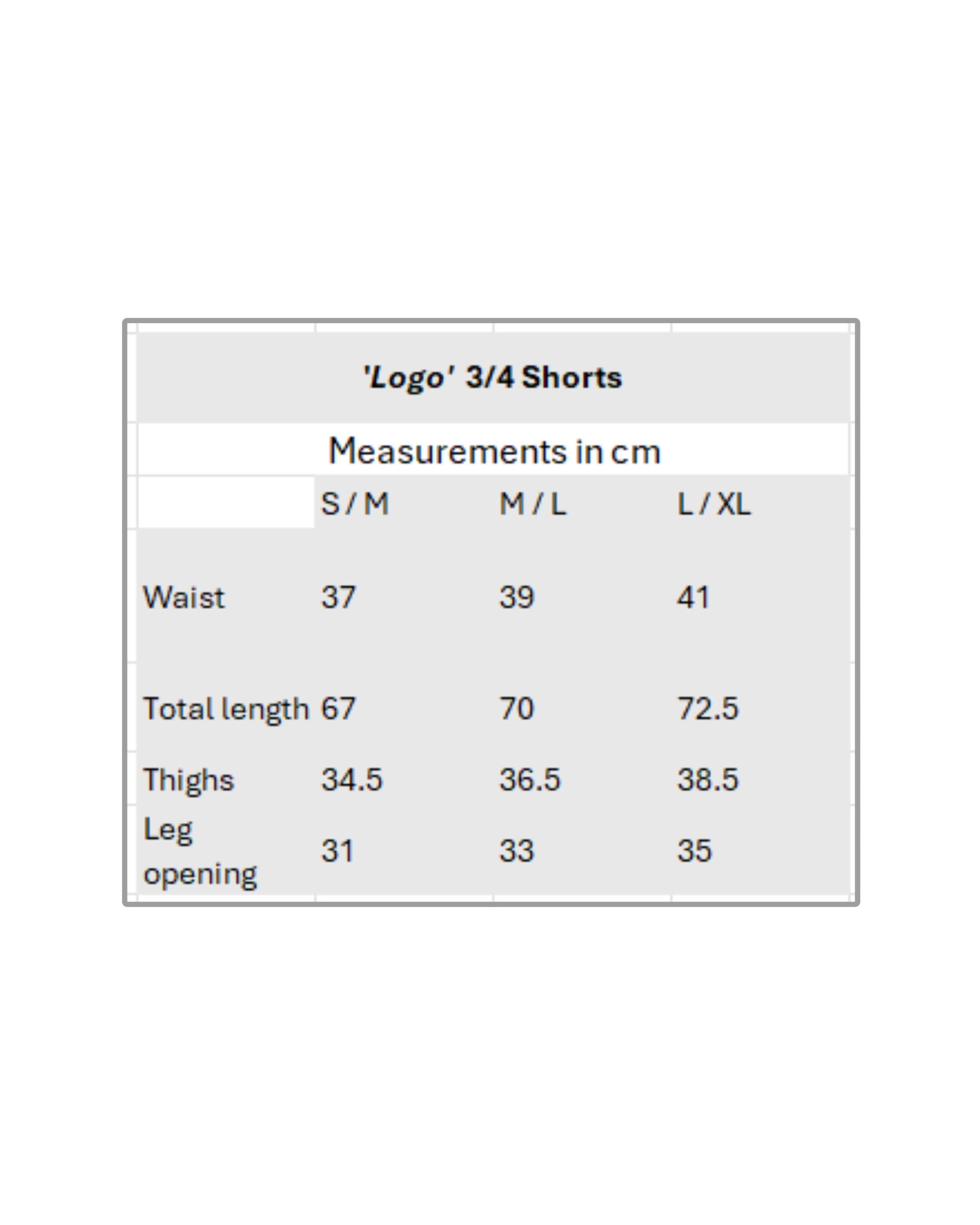 Grey 'Logo' 3/4 Shorts